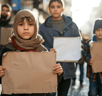 arab people demonstrating together min 1